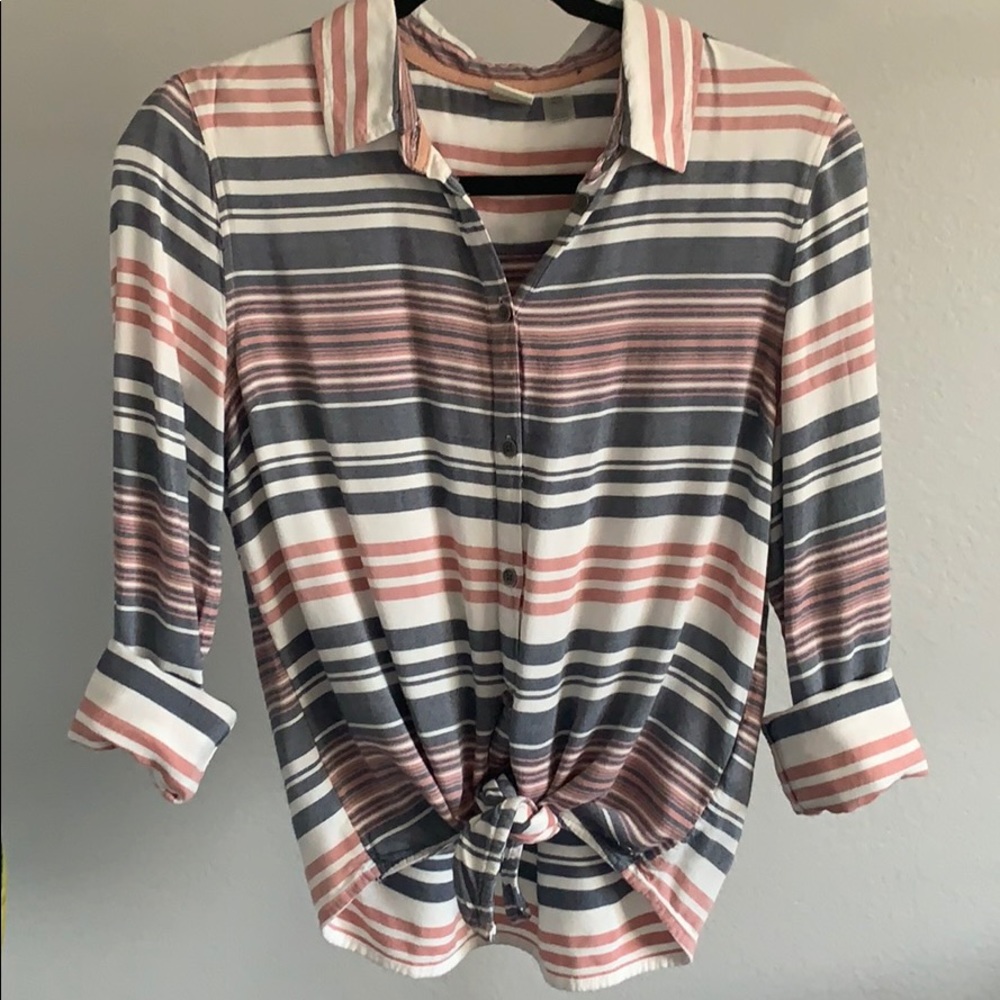 Roxy Long Sleeve Button Up Top